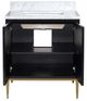 Currey & Company Kallista 30" Blue Vanity with Rectangular Undermount Sink-4