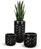 Le Present Pyramid Black 19" Planter-2