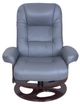 BarcaLounger® Jacque Marlene-Gray Manual Pedestal Recliner and Ottoman Set-3