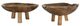 A & B Home 2-Piece Brown Teak Bowl Set-1