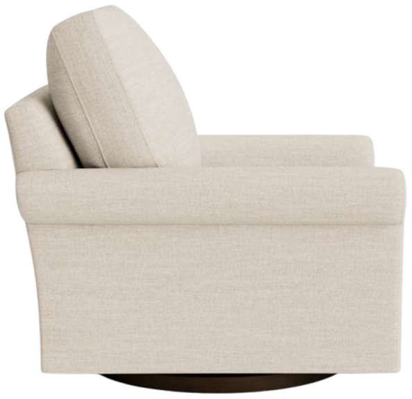 Bassett® Furniture Customizable True Custom® Roll Arm Swivel Chair-2