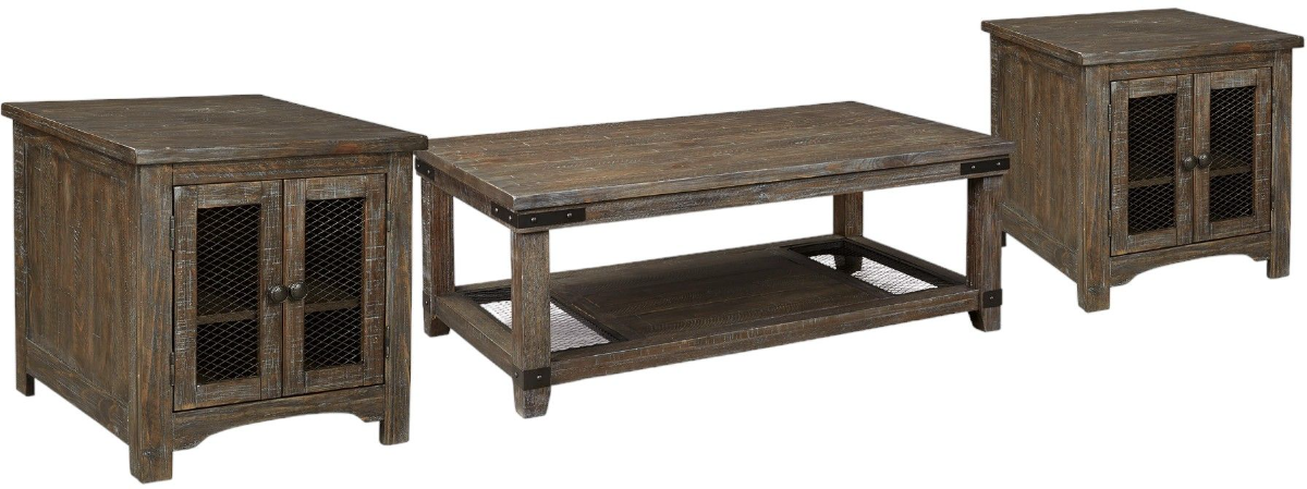 Signature Design by Ashley Danell Ridge 3-Piece Brown Living Room Table Set