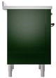 Ilve® Nostalgie II Noblesse 36'' Emerald Green Pro Style Induction Range with Burnished Trim-2