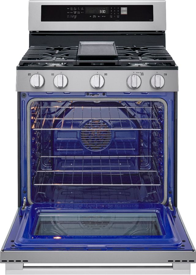 LG 30" PrintProof® Stainless Steel ProBake Convection® Smart Freestanding Gas Range-3