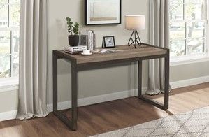 Mazin Furniture Douge Brown Youth Desk with Gunmetal Frame -2