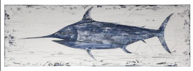 Stylecraft Rustic Swordfish Blue Wall Art-0