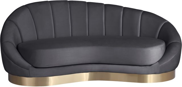 Meridian Furniture Shelly Grey Velvet Chaise-0