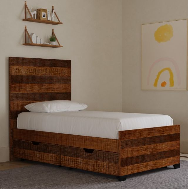 Westwood Design Urban Rustic Brushed Wheat Youth Twin Panel Storage Bed-1