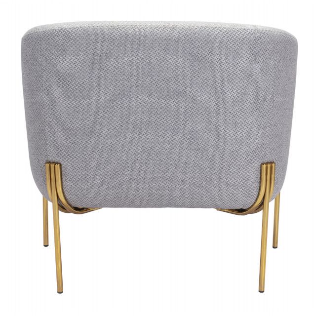 Zuo® Modern Micaela Gray/Gold Arm Chair-3
