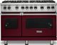 Viking® Professional 5 Series 48" Pro Style Dual Fuel Range-Burgundy-0