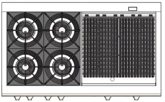 Capital Cooking Connoisseurian 48" Pro-Style Dual Fuel Natural Gas Range with 24" Barbecue Grill-3