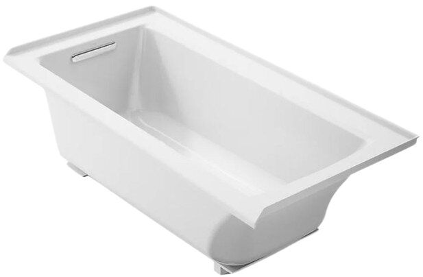 KOHLER® Archer® White 60" x 30" Alcove Bath with Bask® Heated Surface - Left Drain-0