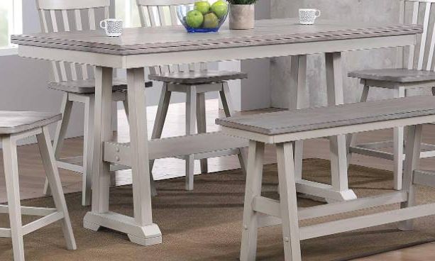 Urban Styles Furniture Montreal Almond/Smoke Gray Counter Height Dining Table-0