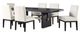 Steve Silver Co. Aubrey 7-Piece Black/White Upholstered Parsons Dining Set-0