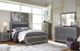 Signature Design by Ashley® Lodanna 5-Piece Gray King Panel Bed Set-5