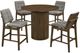 Coaster® Hamlyn 5-Piece Gray/Walnut Round Counter Dining Set-0