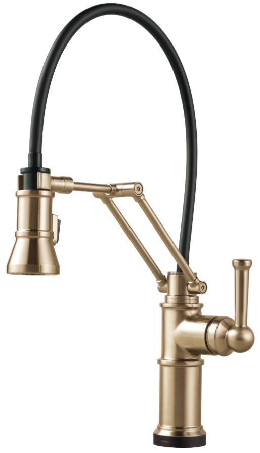 Brizo Artesso® Brilliance® Luxe Gold® Single Handle Articulating Kitchen Faucet with SmartTouch® Technology-0
