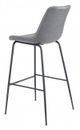 Zuo® Byron Gray Bar Chair-4