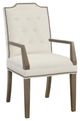 Fairfield® Customizable Entree Dining Empire Short Button Back Arm Chair-0