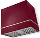 AGA Loge 36" Cranberry Wall Mounted Range Hood with Brushed Brass Trim-0