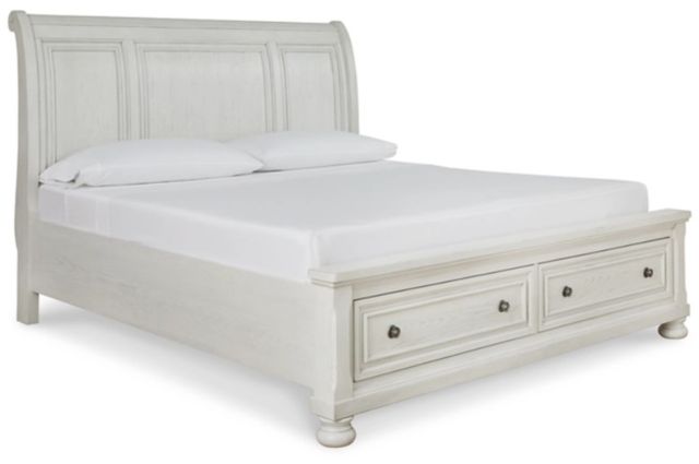 Signature Design by Ashley® Robbinsdale 2-Piece Antique White Queen Sleigh Bed Set-1