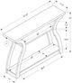 Monarch Specialties Inc. 47"L Black Hall Console Table -2