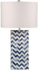 Bassett Mirror Dunmore Blue/White Table Lamp-0
