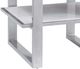 Bassett Mirror Hessle White End Table with Silver Base-3