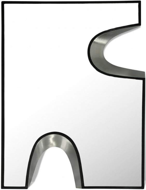 Meridian Furniture Soleil Black/Silver 36" Mirror-0