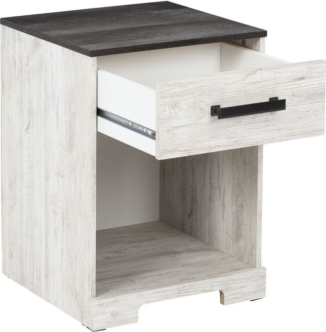 Signature Design by Ashley® Shawburn White/Dark Charcoal Gray Nightstand-2