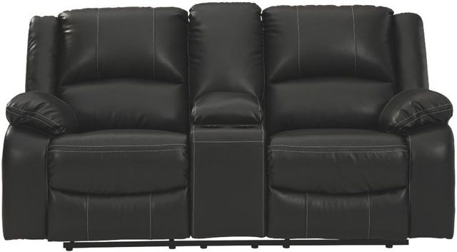 Signature Design by Ashley® Calderwell Black Reclining Loveseat-1