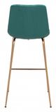 Zuo® Tony Green and Gold Bar Chair-4