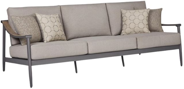 Signature Design by Ashley® Ocean Beach Beige/Gray Aluminum/Fabric Outdoor Sofa-0