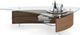 BDI Fin™ 1106 Glass Top Coffee Table with Natural Walnut Base-2