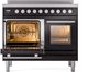 Ilve® Professional Plus II 40" Glossy Black Pro Style Induction Range-4