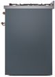 Ilve® Nostalgie II Series 30" Blue Gray Pro Style Dual Fuel Range-2