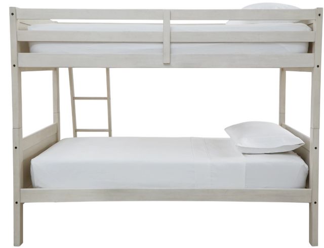 Signature Design by Ashley® Robbinsdale Antique White Twin/Twin Bunk Bed with Ladder-2