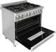 ZLINE 36" Stainless Steel Pro Style Dual Fuel Range with White Matte Door-1