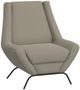 International Furniture Direct Tyne Beige/Blacksmithing Matte Black Accent Chair-0