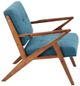Olliix by INK+IVY Blue/Pecan Rocket Lounge Chair-1