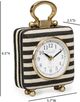 TOV Furniture Mona Black Striped Standing Accent Clock-2