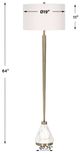 Uttermost® Curran Brass/White Floor Lamp-2