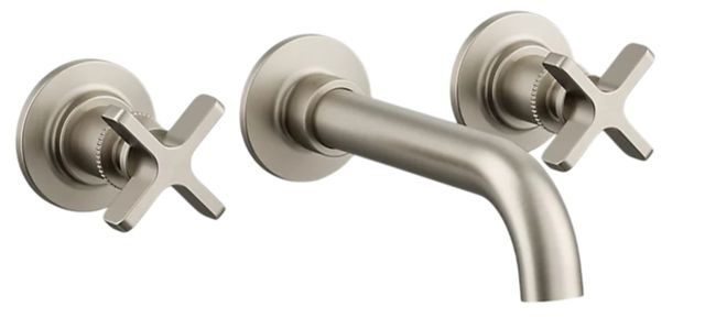 KOHLER® Castia™ Vibrant Brushed Nickel Wall-Mount Bathroom Sink Faucet Trim-0