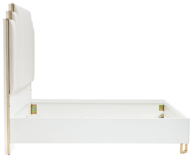 Michael Amini® Palm Gate Cloud White Upholstered Eastern King Platform Bed-3