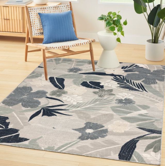 Nourison Home™ Suncoast Gray/Navy 5'x7' Area Rug-2