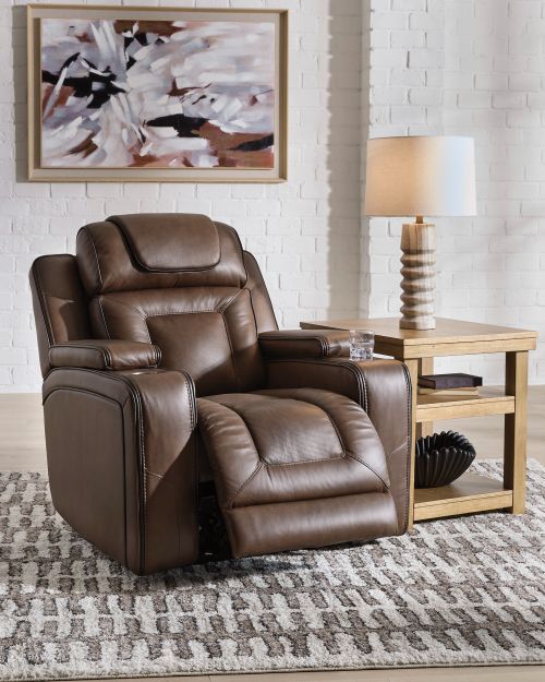 Signature Design by Ashley® Stargin Hickory Power Recliner with Adjustable Headrest-3