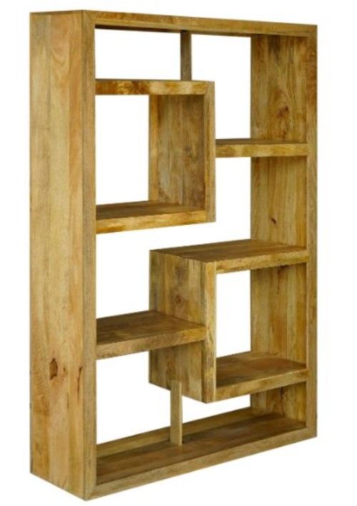 Jaipur Furniture Yoga Light Brown Straight Geometric Bookcase-0