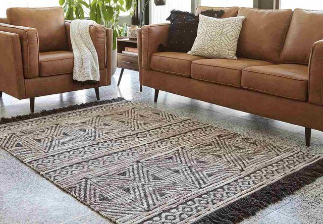 Signature Design by Ashley® Kylin Taupe/Black 5' x 7' Medium Area Rug-1