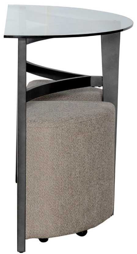 Liberty Furniture Capri 3-Piece Espresso/Taupe Sofa Table and Ottoman Set-3