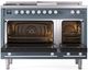 Ilve® Professional Plus II 48" Blue Grey Pro Style Dual Fuel Range-1